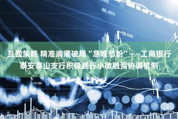 互盈策略 精准滴灌破局“急难愁盼”——工商银行泰安泰山支行积极践行小微融资协调机制
